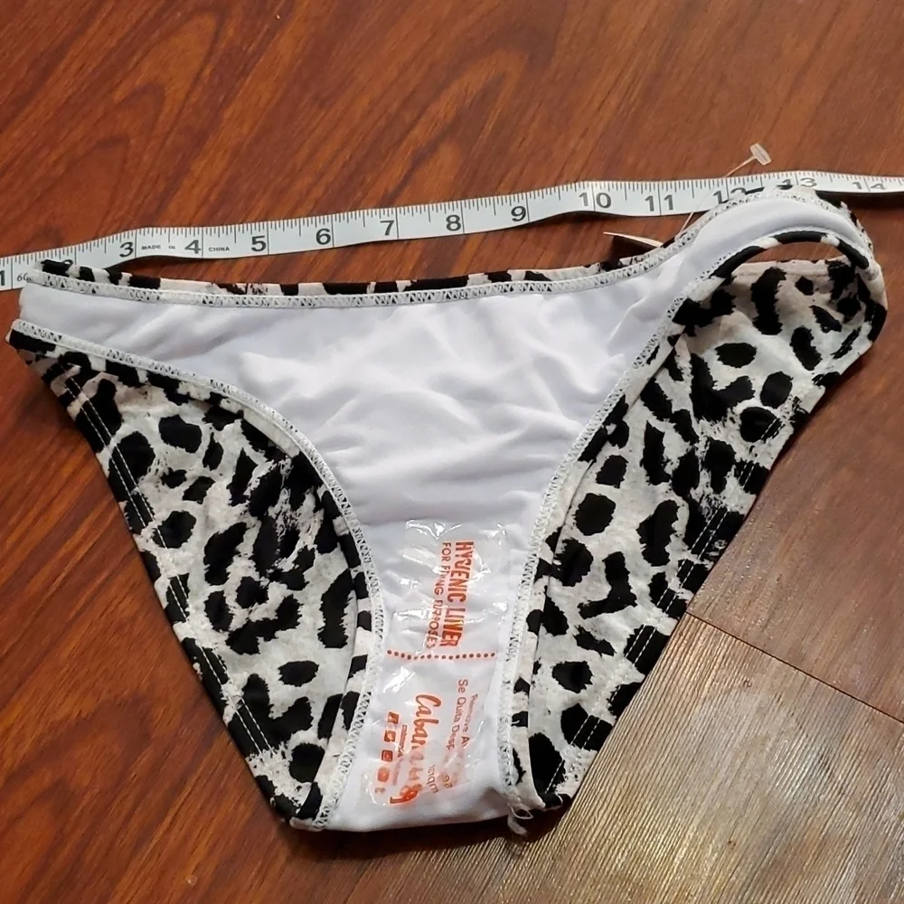Cabana del Sol Swimsuit Bikini Bottoms Leopard Small